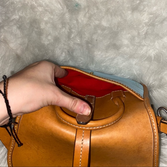 ❕RARE❕DOONEY AND BOURKE light blue and brown leather crossbody - Picture 6 of 6
